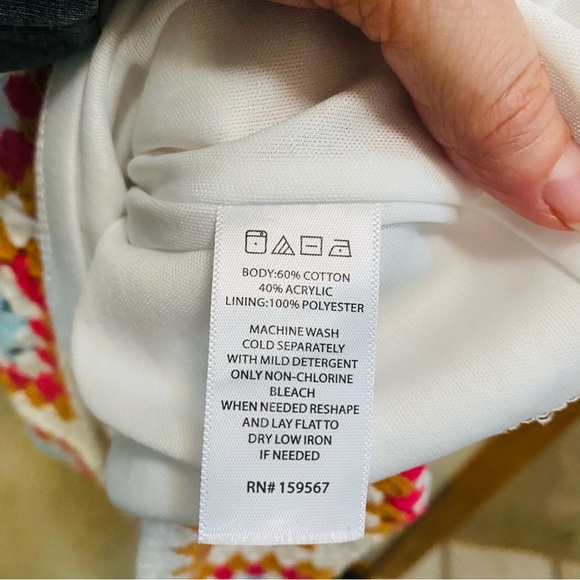 Willow & Wind Crochet Granny Square Multicolor Sleeveless Mini Dress Size Small - Picture 8 of 8